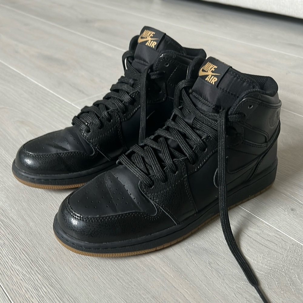 Black Air Jordan’s Gum Bottoms